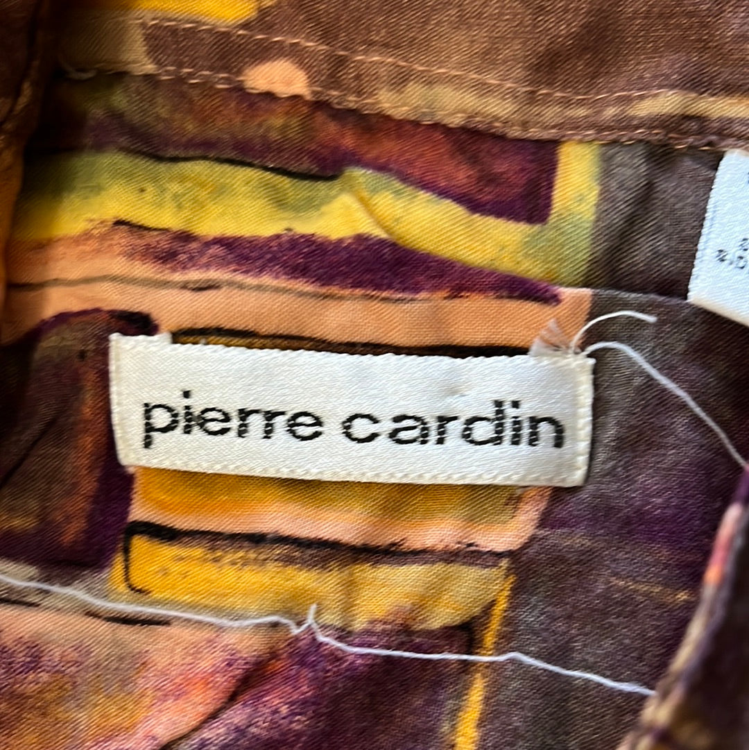 90's Pierre Cardin Rayon Button Up Shirt - Medium - 20” x 29.5”