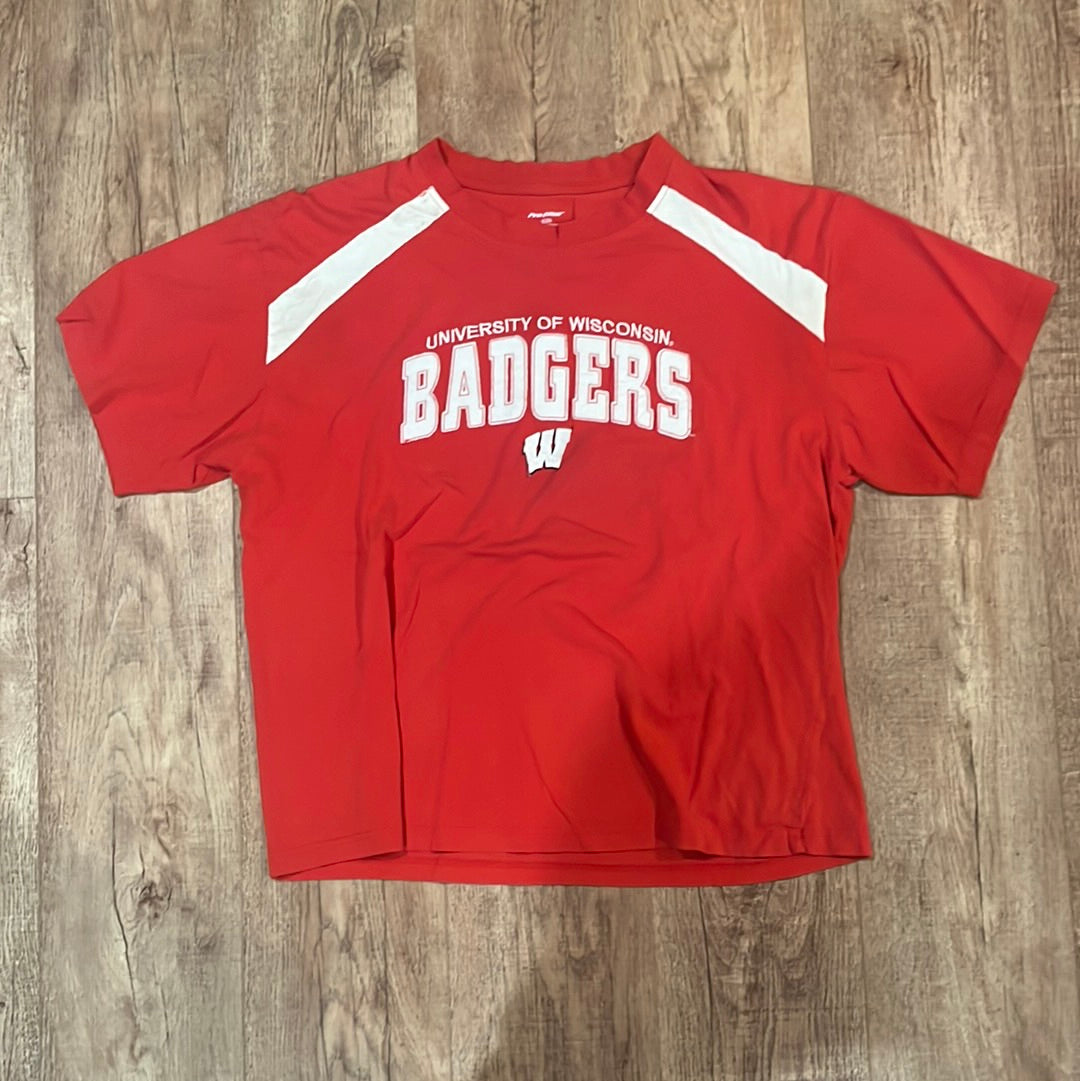 Wisconsin Badgers Tshirt - Large - 23" x 27"