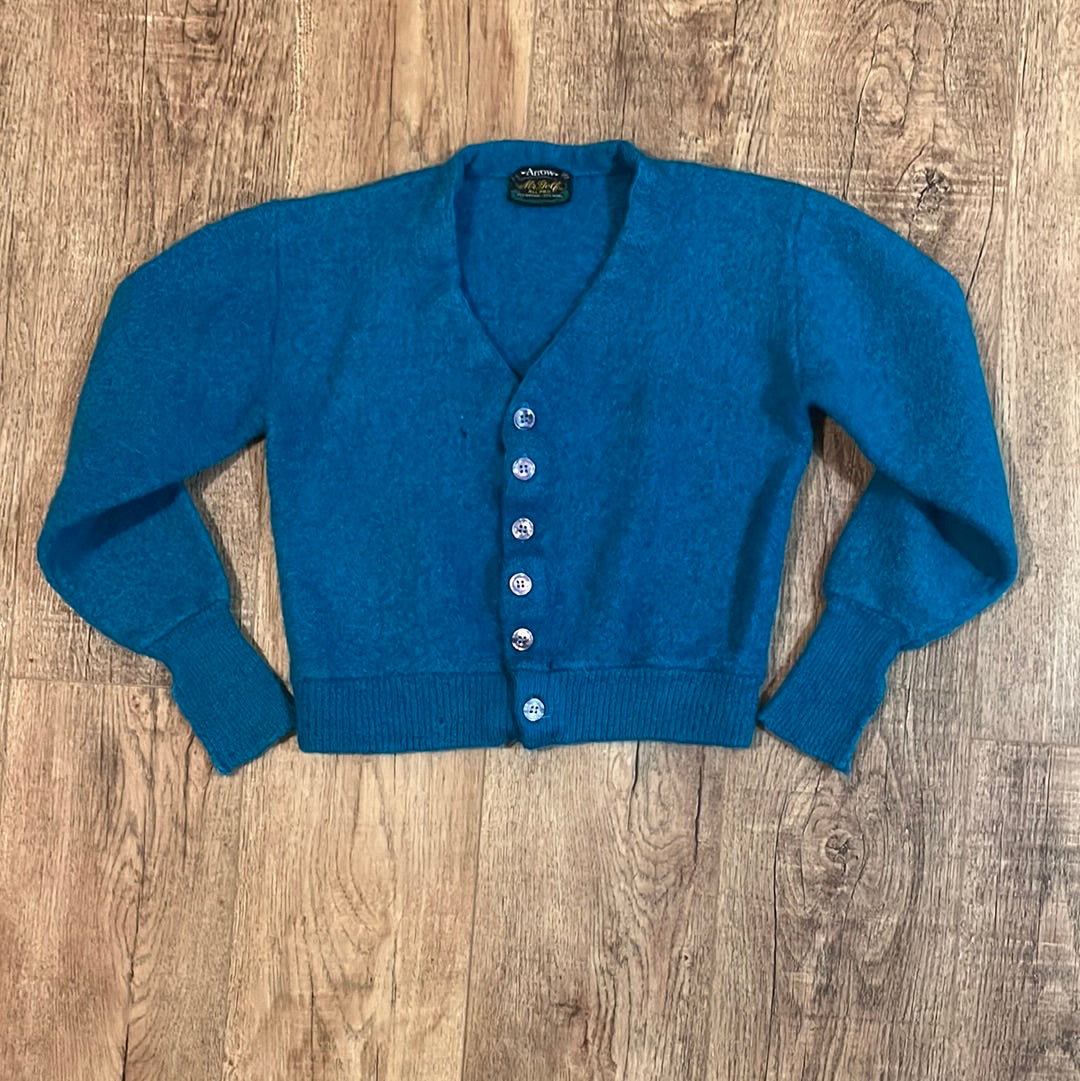 60's Mohair Cardigan - 17” x 18.5”