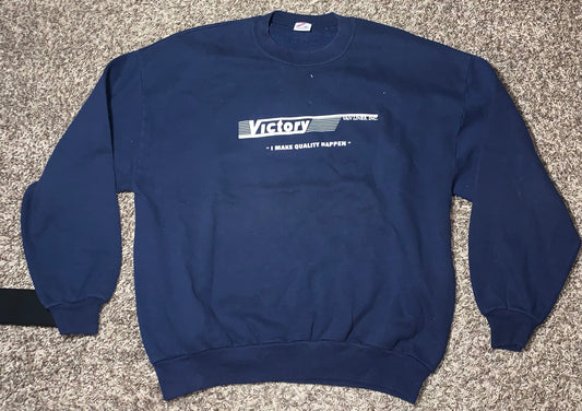 90's Jerzees I Make Quality Happen Crewneck - Large - 23” x 25.5”