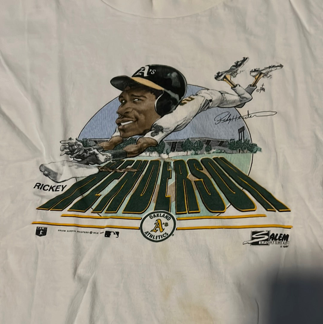 90's Rickey Henderson Tshirt - 17” x 21”