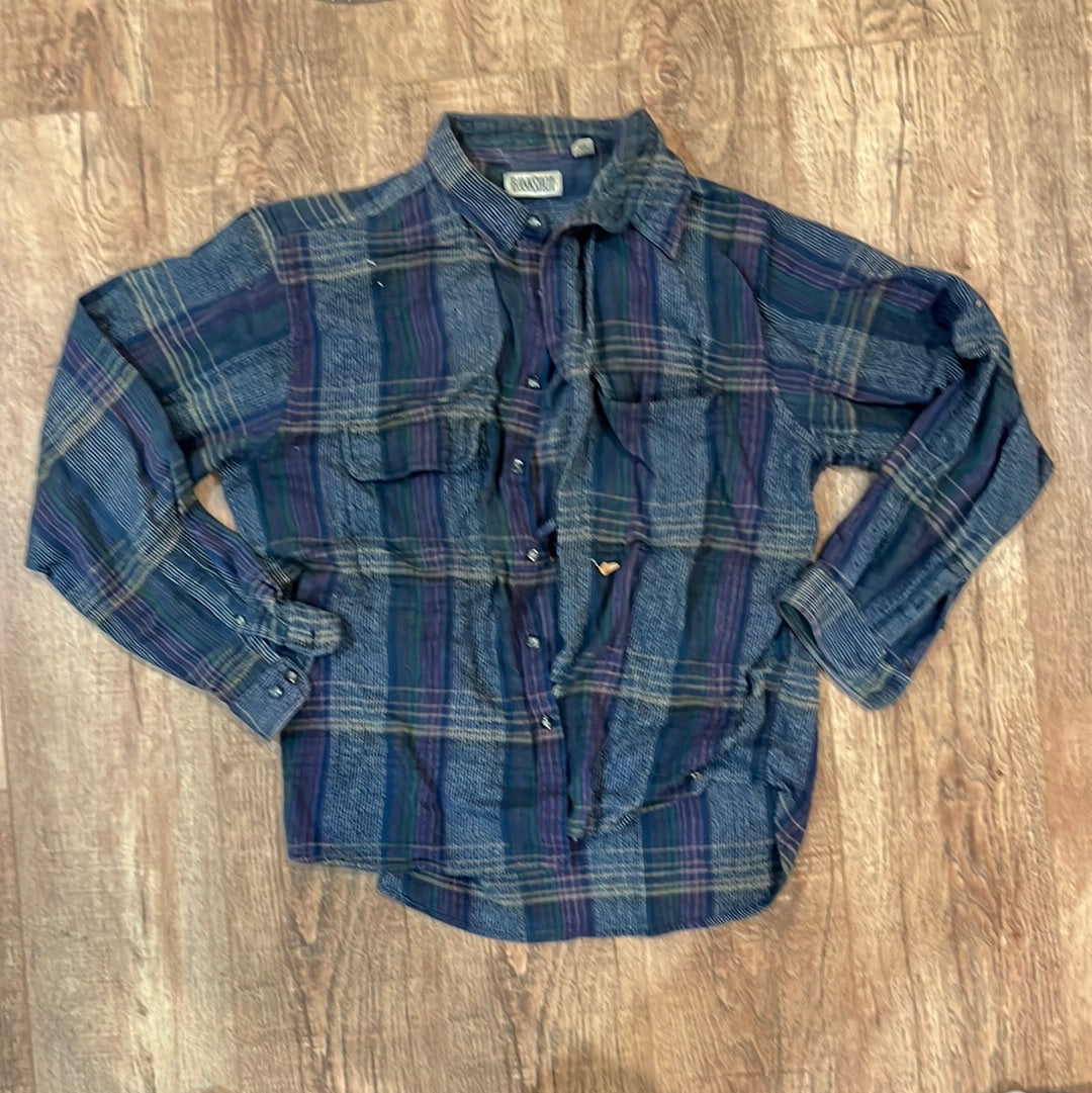 80's Bankshot Flannel - Large - 22.5” x 29.5”