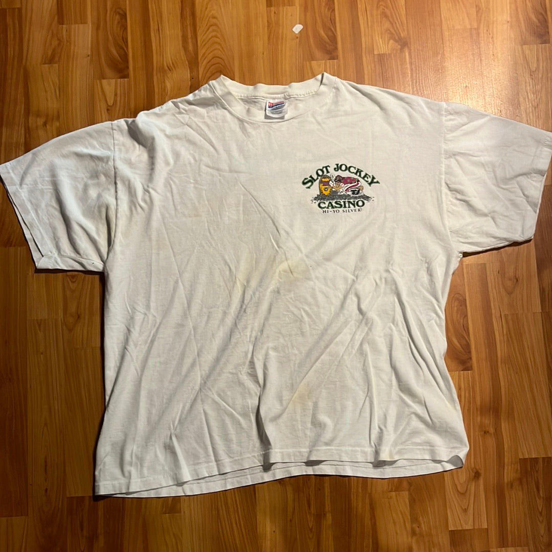 90's Slot Jockey Casino Tshirt - XL 25.5” x 28”