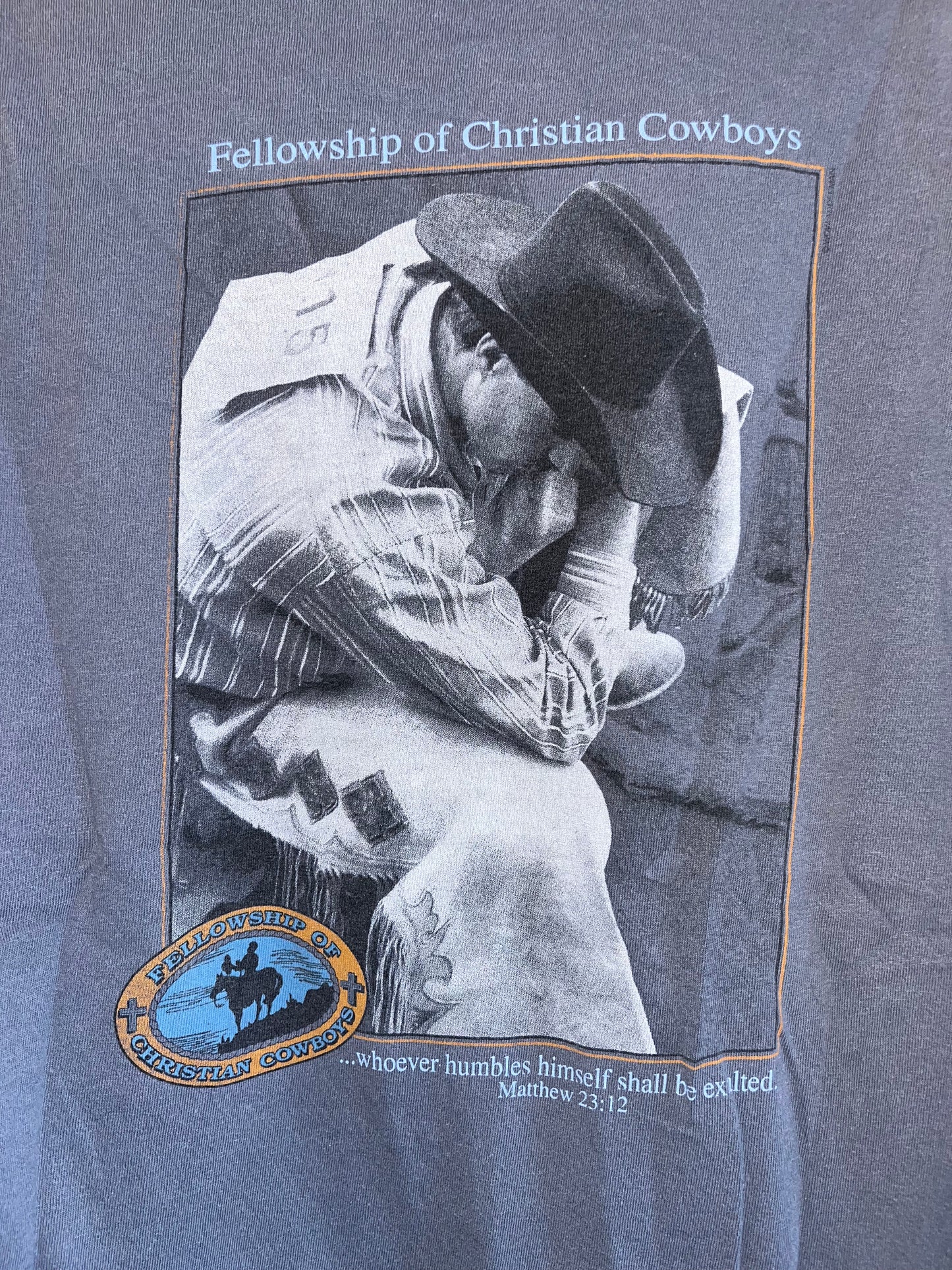 90's Anvil Cowboy Tshirt - Medium - 21” x 27”