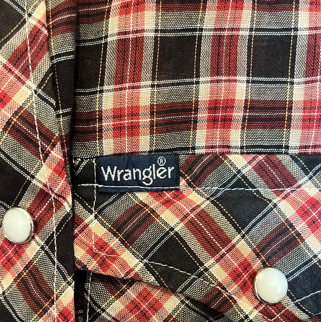 80 年代 Wrangler 珍珠按扣 - 大号 - 22” x 29”