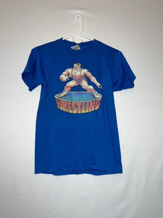 80's Hanes Wrestling Tshirt - XSmall - 15” x 22”