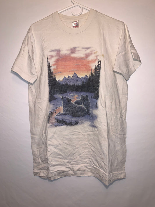 90's FOTL Wolf Tshirt - Small - 19” x 28”