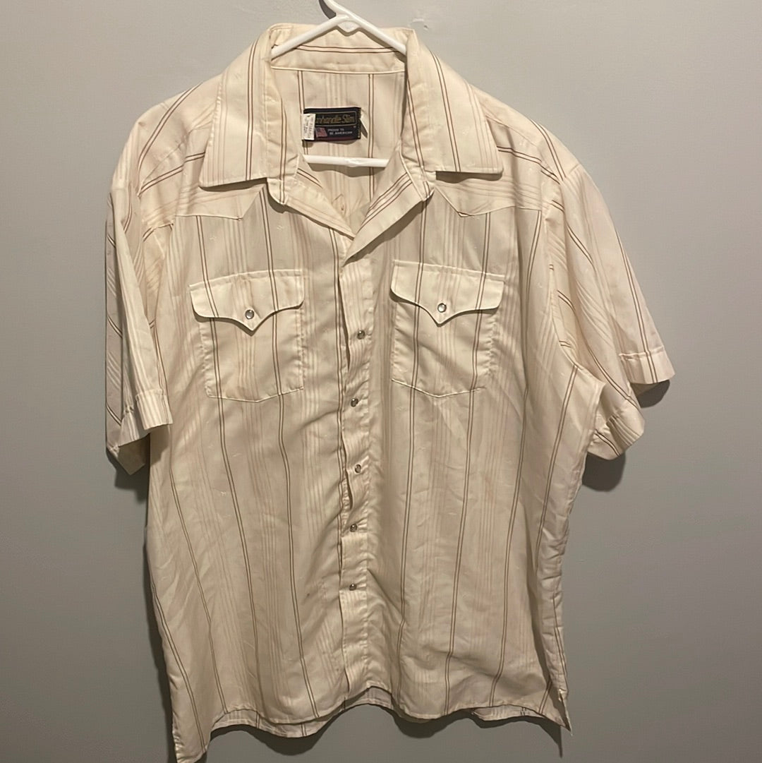 80's Panhandle Slim Pearl Snap Shirt - XLarge - 24” x 32”