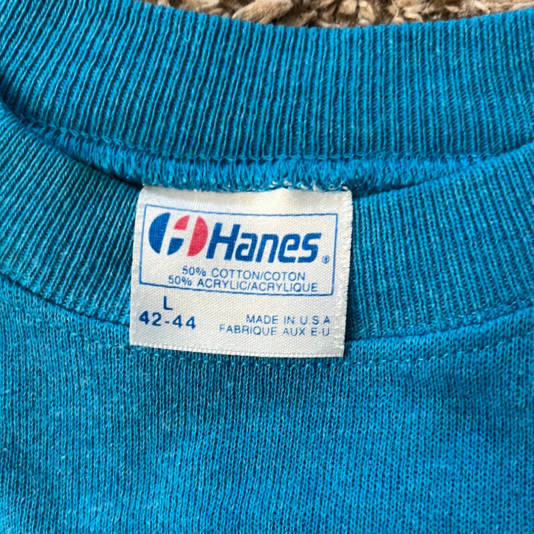 80 年代 Hanes Hawaii 88 圆领运动衫 - 中号 - 20.5” x 23.5”