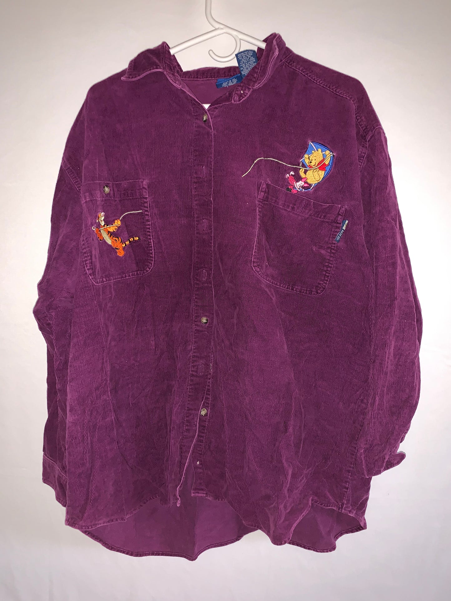 Pooh Button Up Shirt - XLarge - 24.5” x 30”