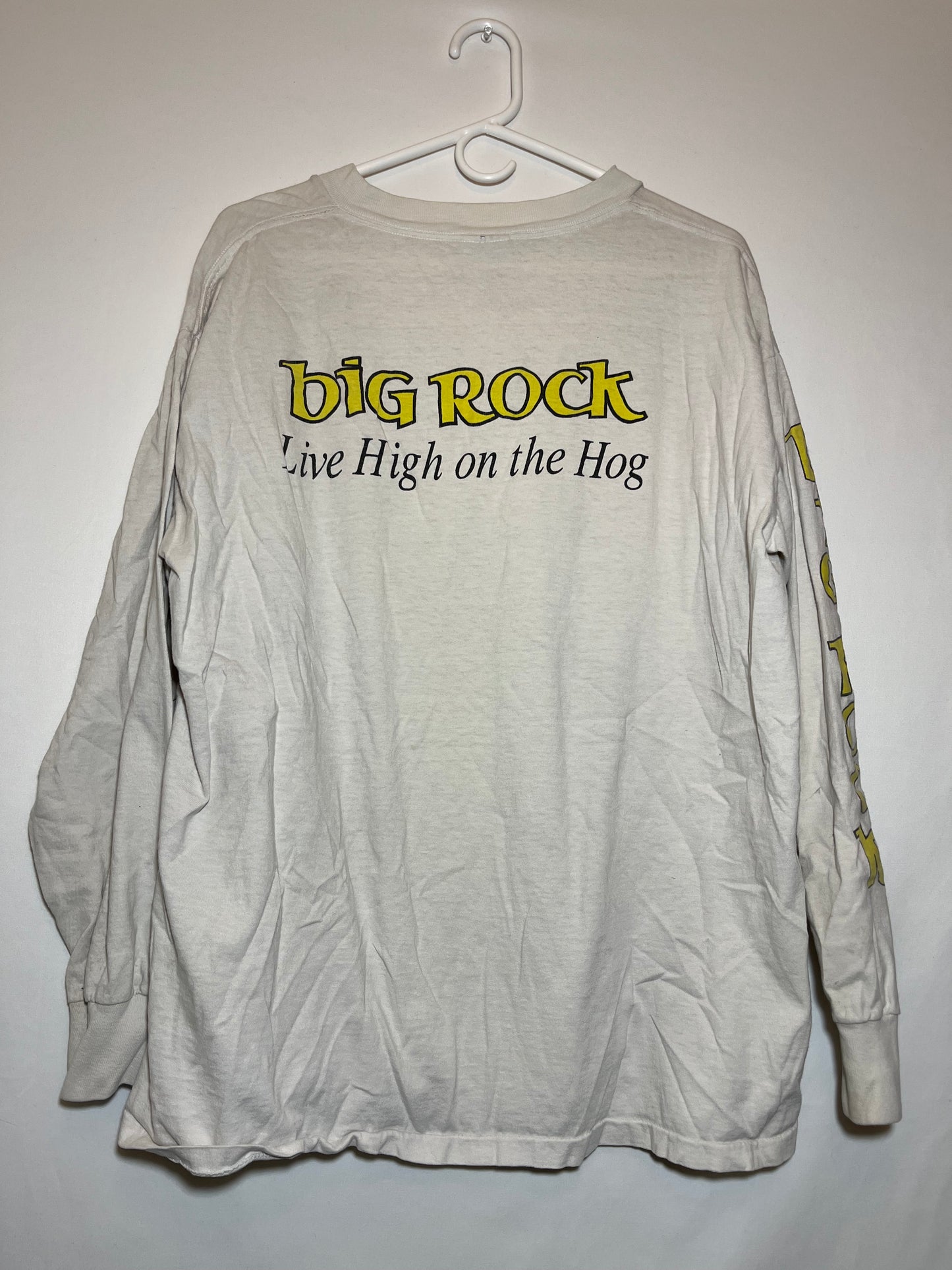 90's Oneita Warthog Big Rock Longsleeve Shirt - Large - 23.5” x 27”