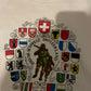 90's Suisse Schweiz Cuello redondo - Grande - 22" x 23"