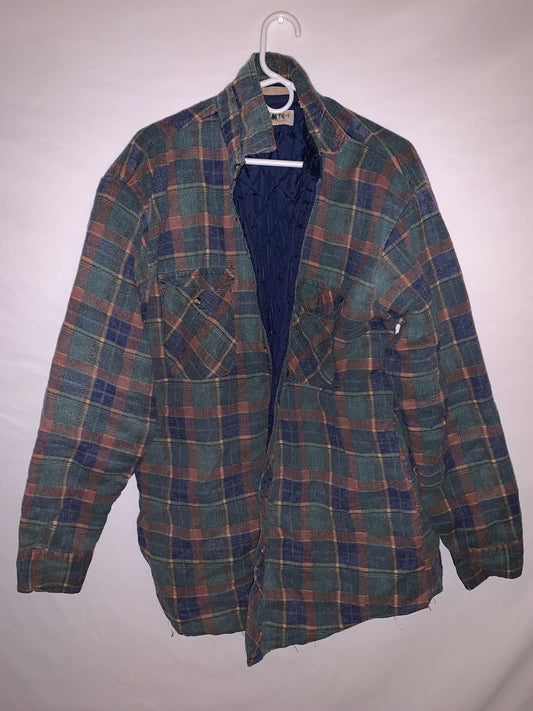 80's Flannel Windbreaker - XLarge - 24” x 33”