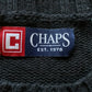 Chaps Black 100% Cotton Sweater - Large - 22.5” x 31”