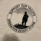 Sudadera con cuello redondo Desert Storm de los 90 - Grande - 22" x 24.5"