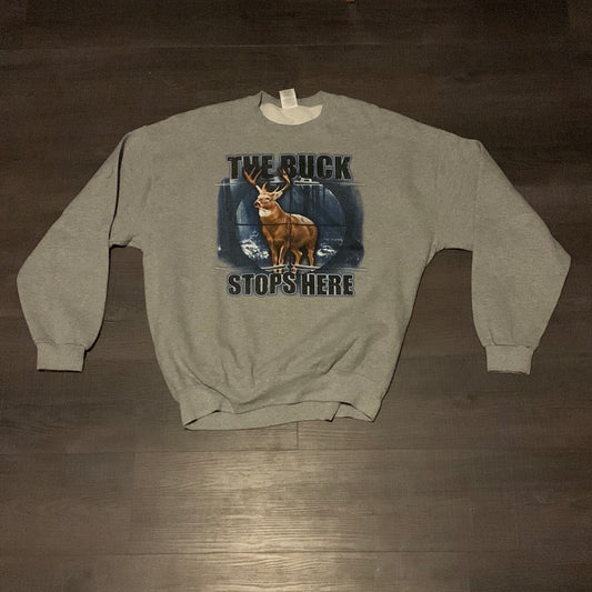 Buck Stops Here Crewneck - 23.5” x 28”