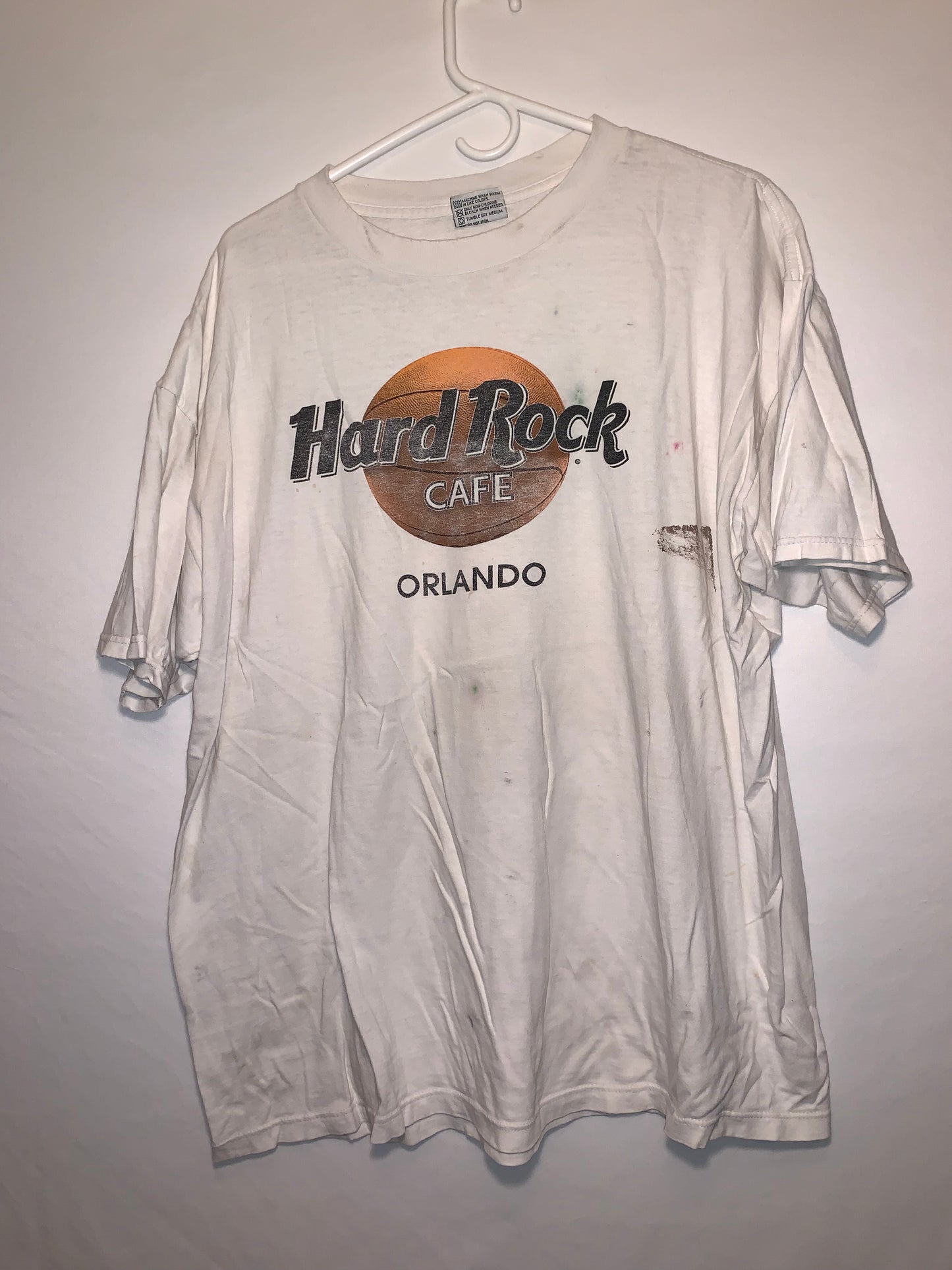 Camiseta Hard Rock Cafe Orlando de los 90 - Mediana - 21" x 26"