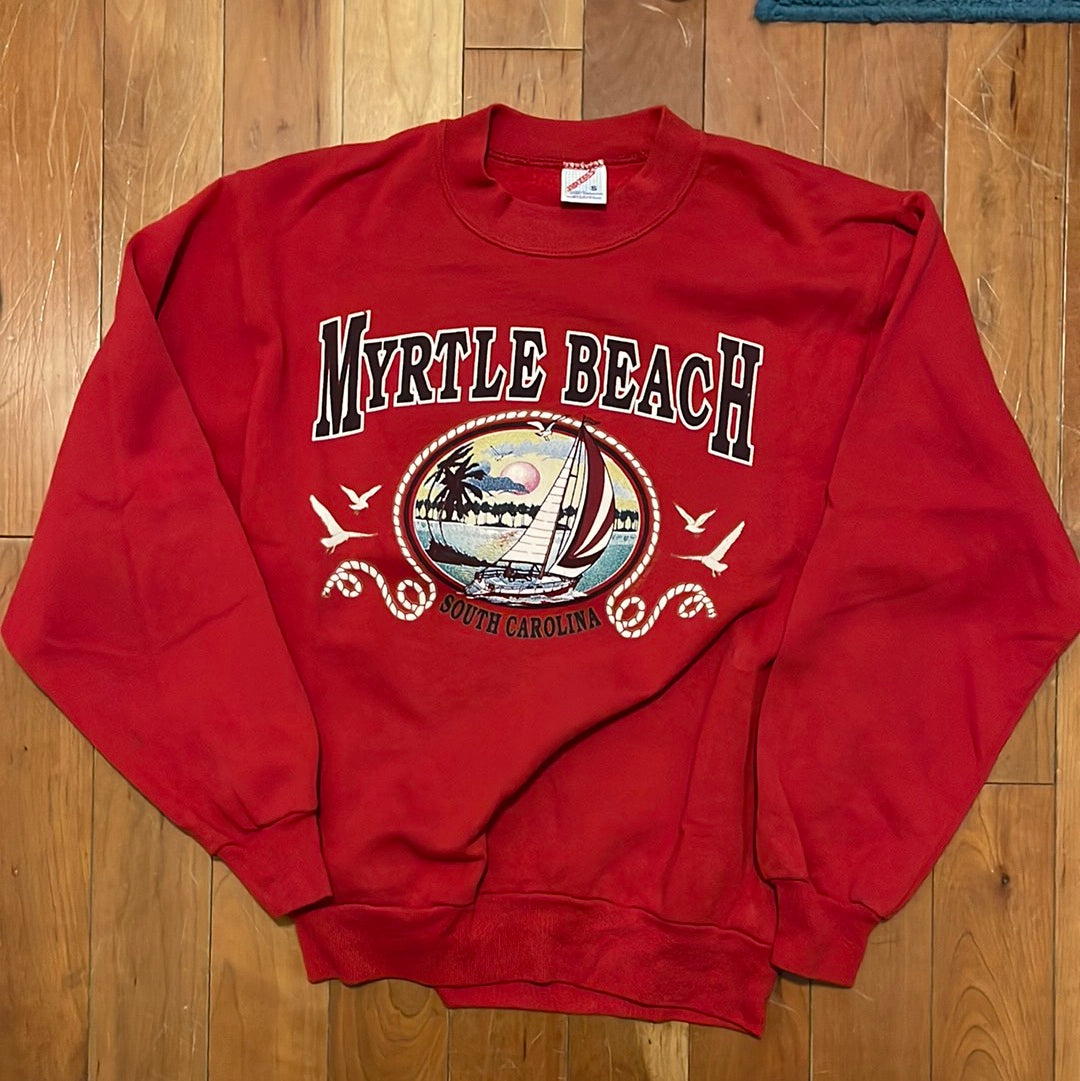 80's Jerzees Myrtle Beach Crewneck Sweatshirt - 19" x 22"