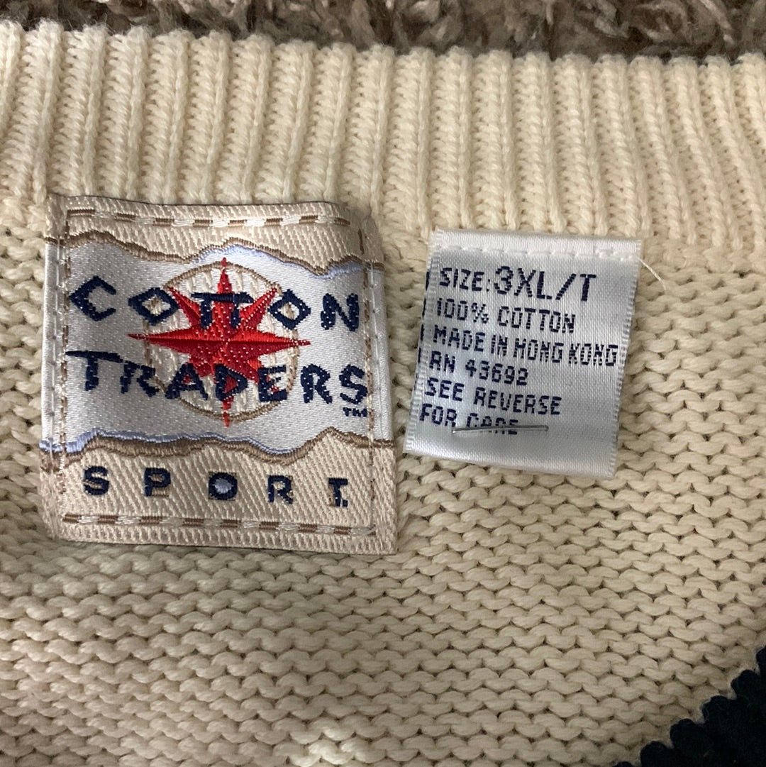 90's Golf Cotton Sweater - XLarge - 27” x 33”