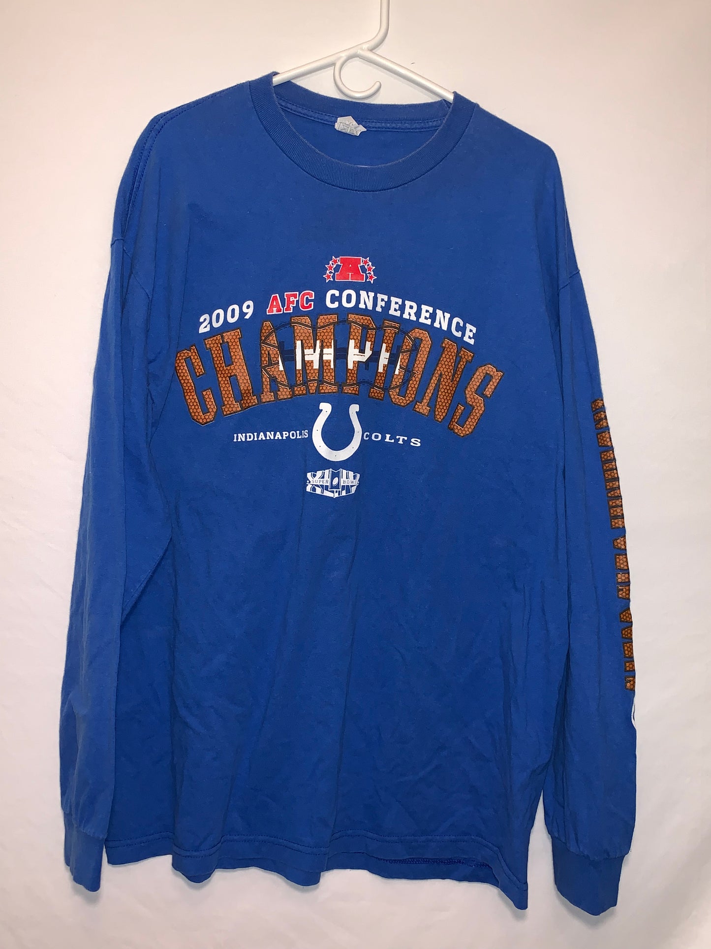 Colts Afc Champs Camiseta de manga larga - Grande - 22" x 30"