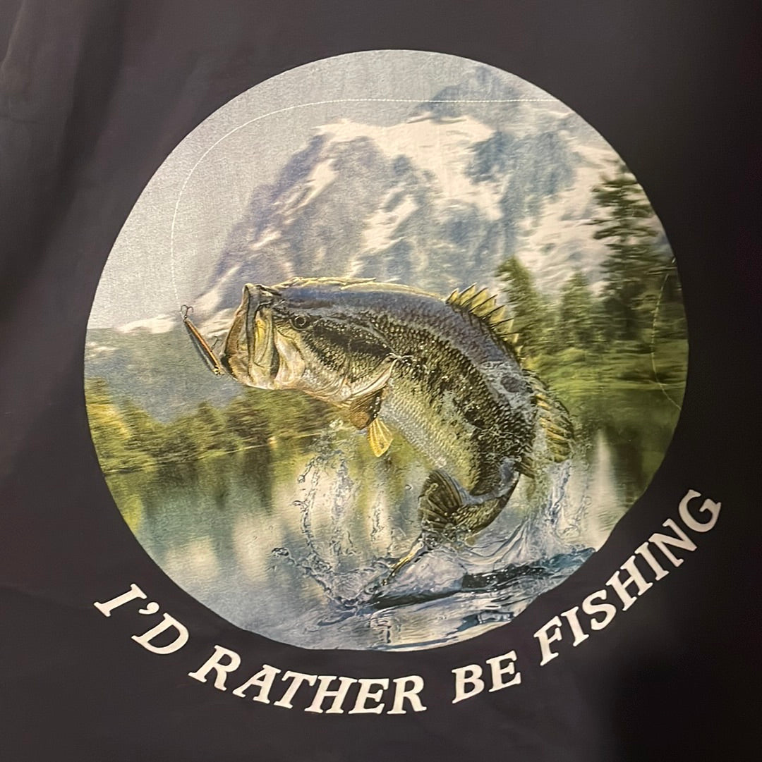 I'd Rather Be Fishing Tshirt - 20” x 27”