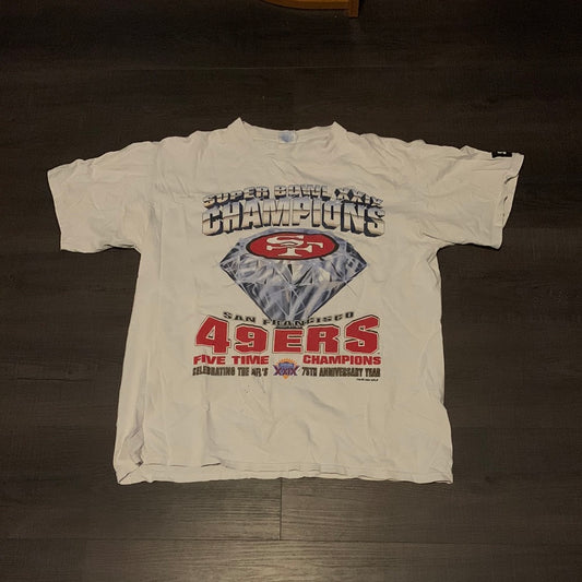 90's Starter 49ers Champions Tshirt - 21” x 26”