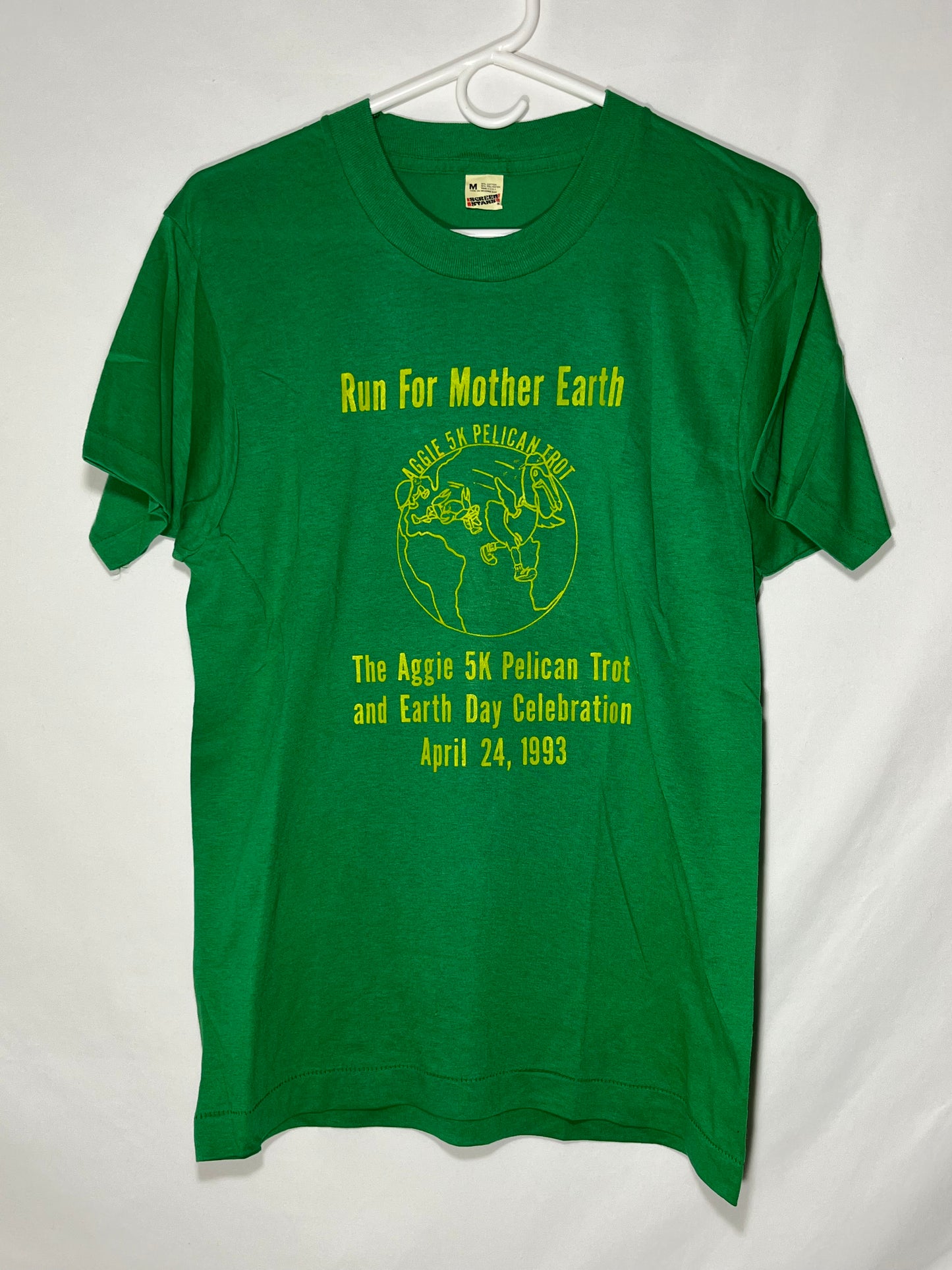 80/90's Screen Stars Run for Mother Earth Tshirt - Small - 18.5” x 26”