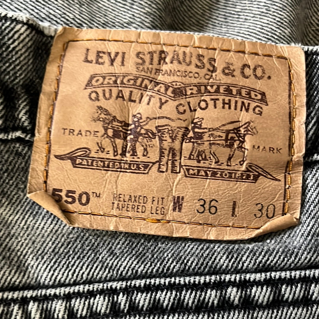 90's Levi 550 Orange Tab Jeans - 36” x 28”