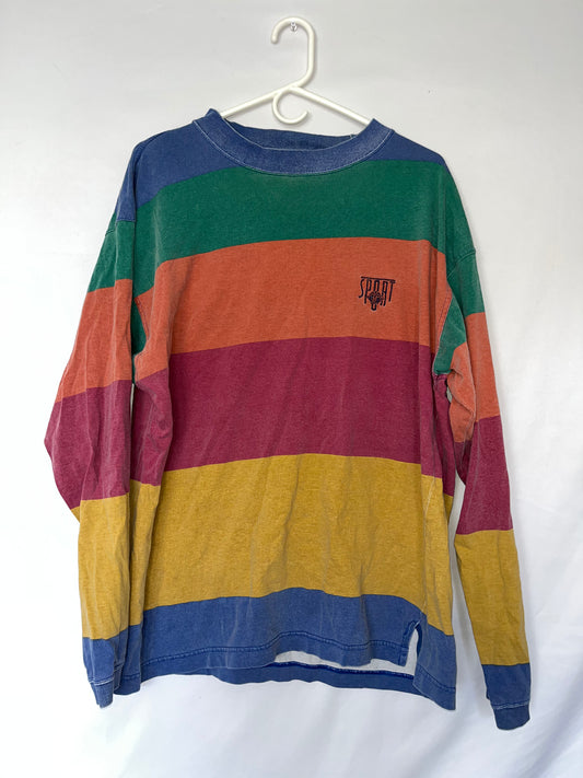 90's Sport Color Blocked Longsleeve Shirt - Medium - 21” x 29”