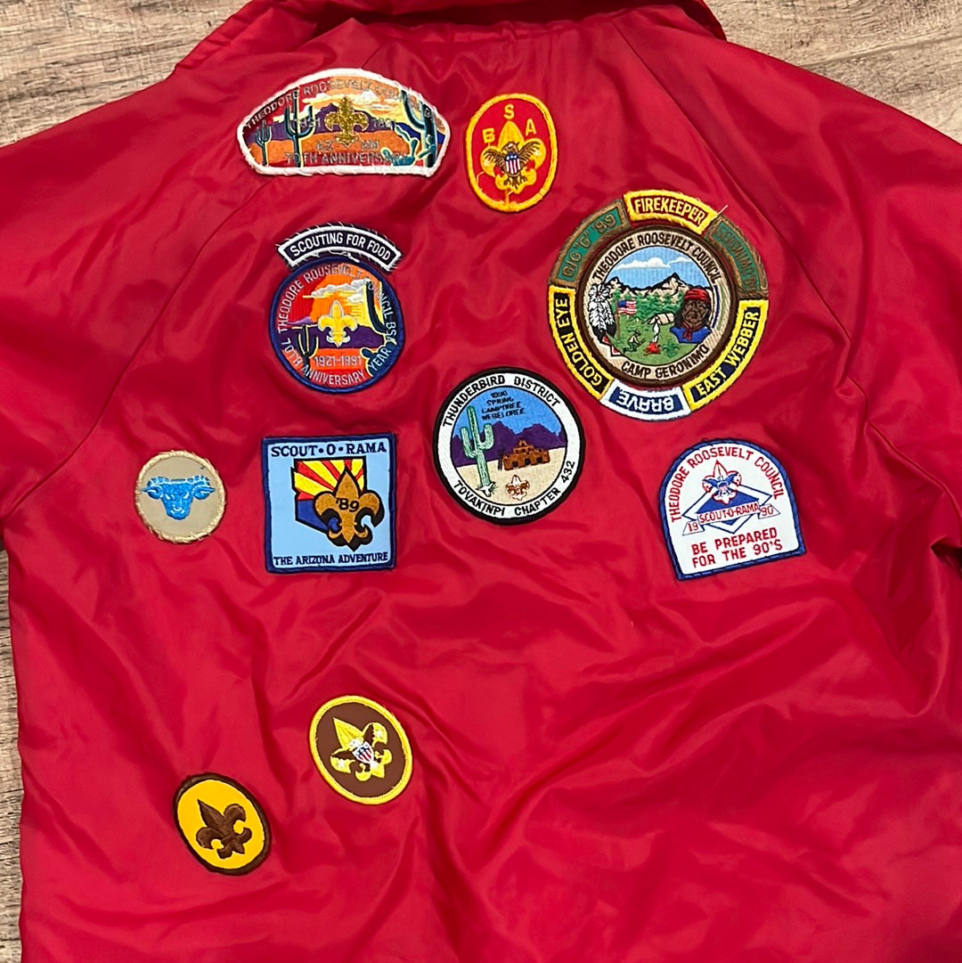 80's King Louie Patches Jacket - M 20.5” x 27.5”