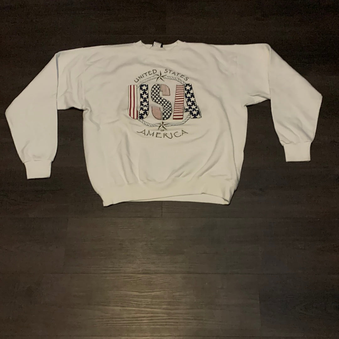 80's USA Crewneck - Large - 23” x 24”