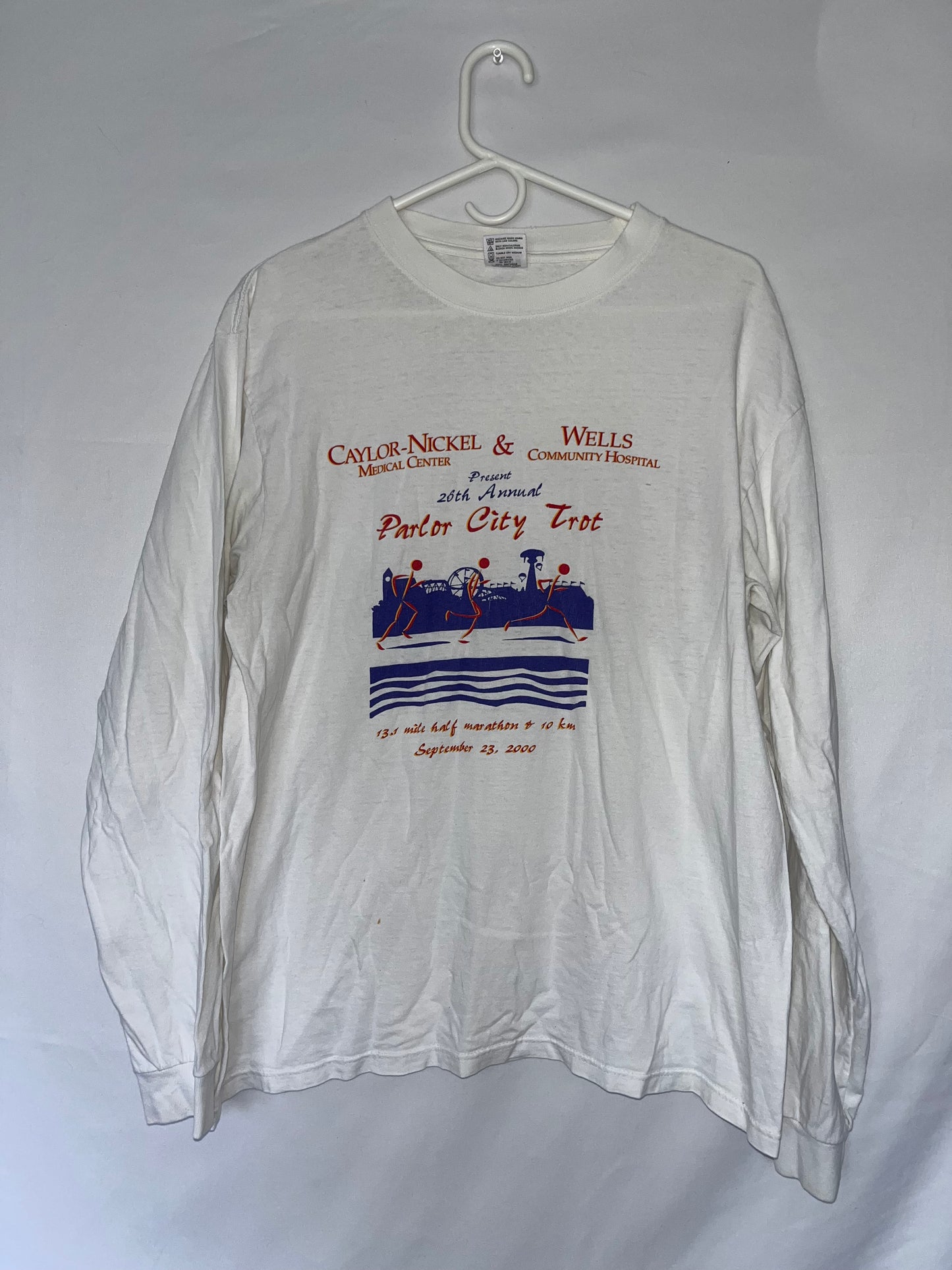 90's Anvil City Run Longsleeve Shirt - Medium - 21” x 26”