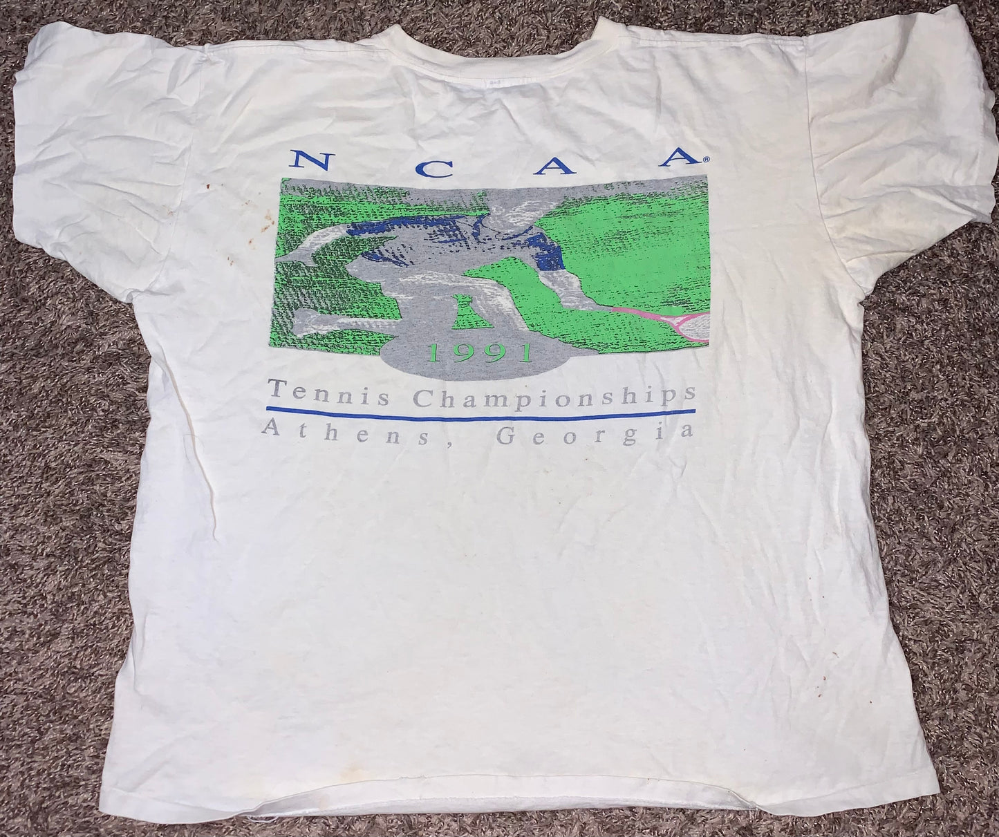 90's Collegiate Pacific Tennis Championship Tshirt - Large - 23.5” x 25”