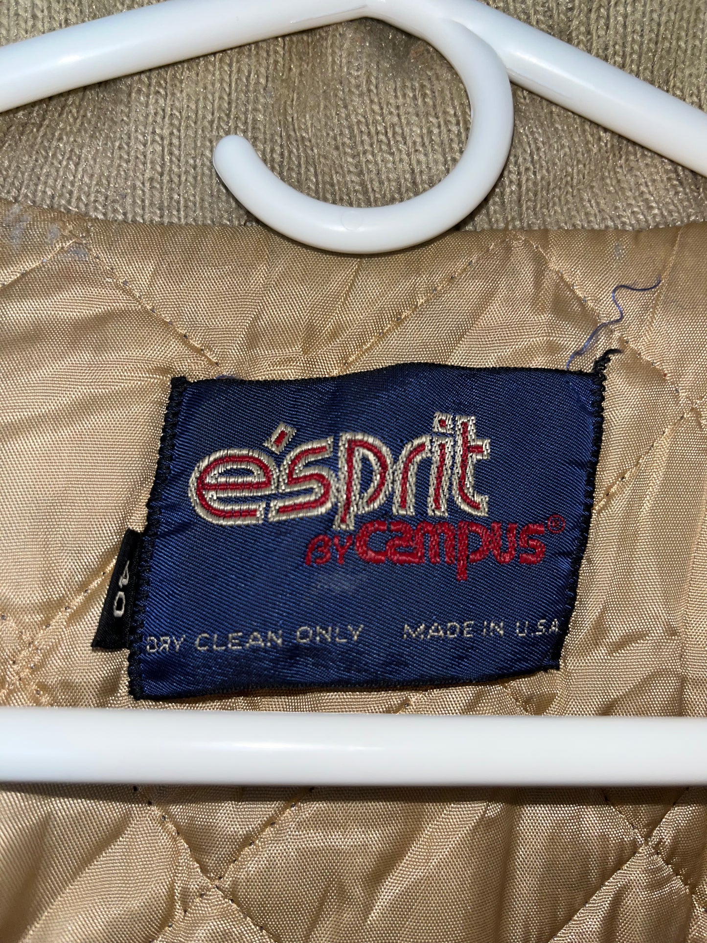 80's Espirit Lined Jacket - Large - 23” x 25.5”