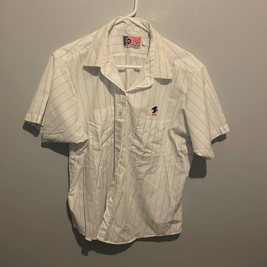 Camisa de uniforme USPS de los años 80 - Grande - 22" x 27"