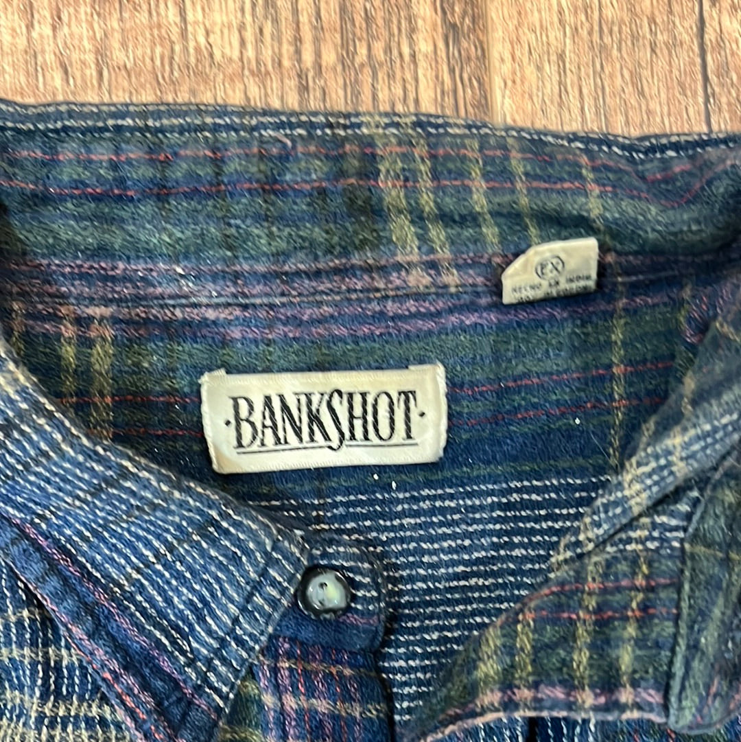 80's Bankshot Flannel - Large - 22.5” x 29.5”