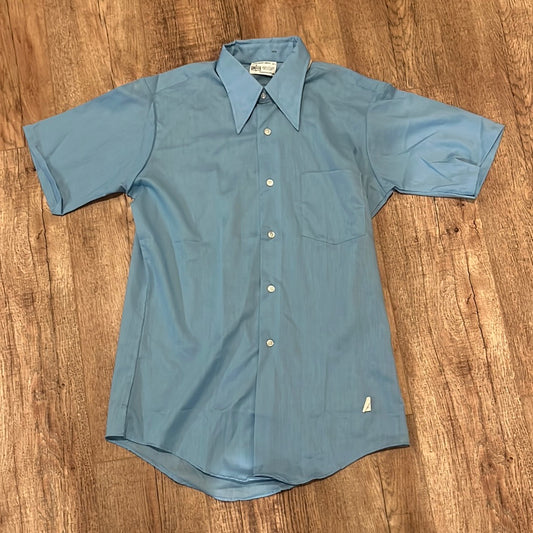 Camisa con botones KMart de los años 70 - M 19.5" x 33.5"