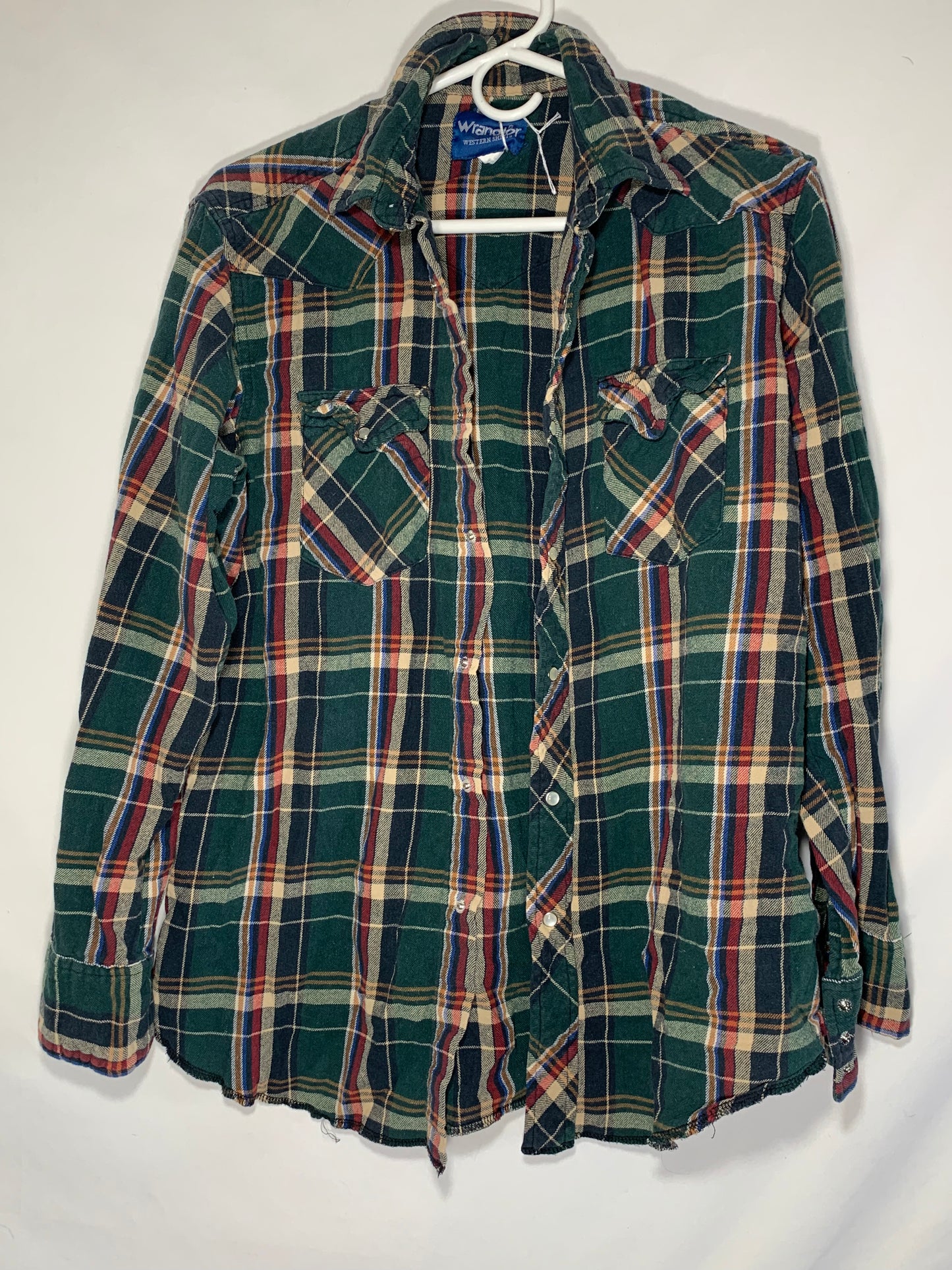 90's Wrangler Western Pearl Snap Shirt - Medium - 21” x 27”