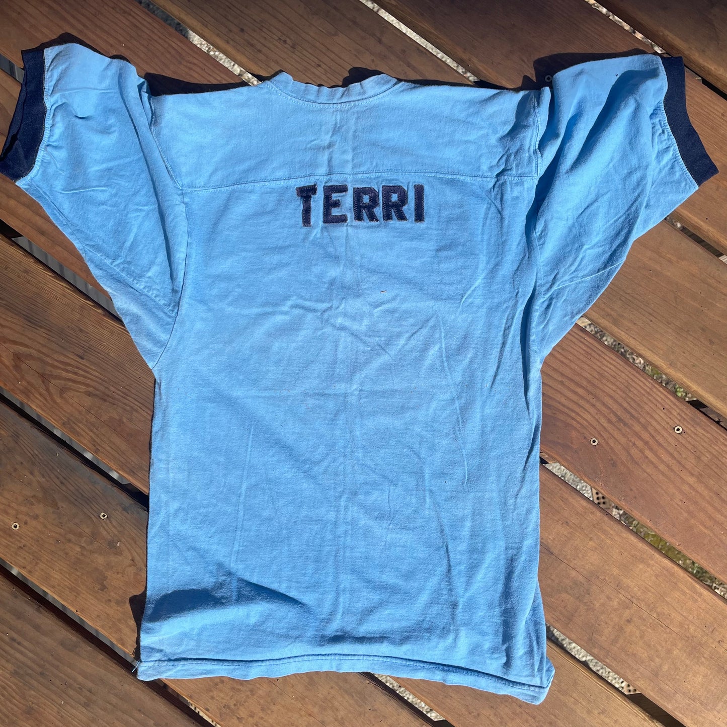 1980's Russell Terri Sorority Ringer Tshirt - M