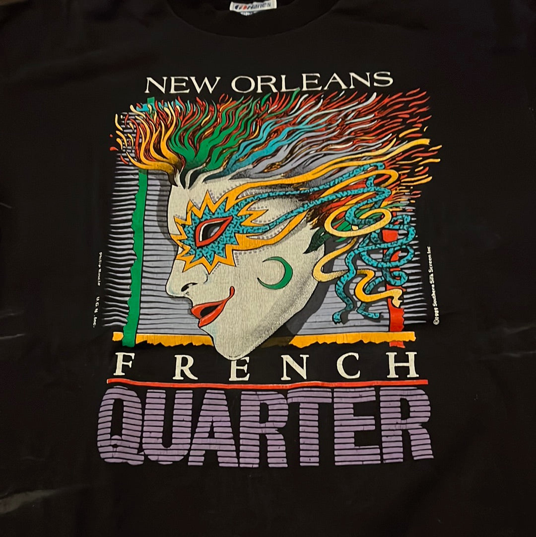 80's New Orleans French Quarter Tshirt - Small - 19.5” x 27.5”