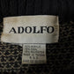 80/90's Adolfo Acrylic Wool Poly Quarter Button Up Sweater - Small - 19” x 27”