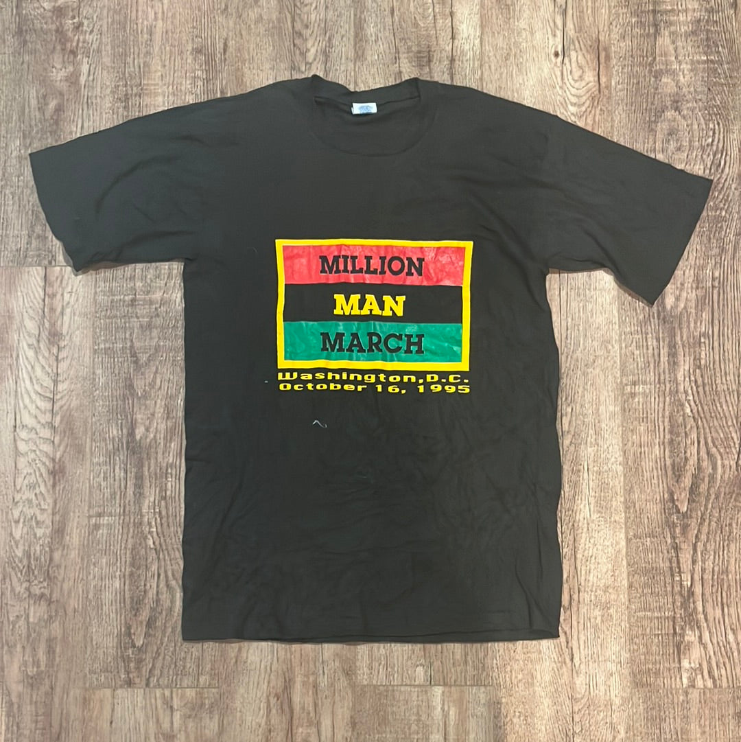 90's Million Man March Tshirt - Medium - 21” x 31.5”