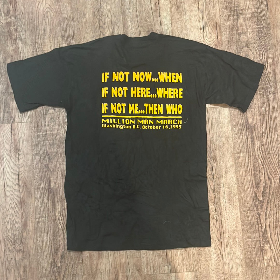 90's Million Man March Tshirt - Medium - 21” x 31.5”