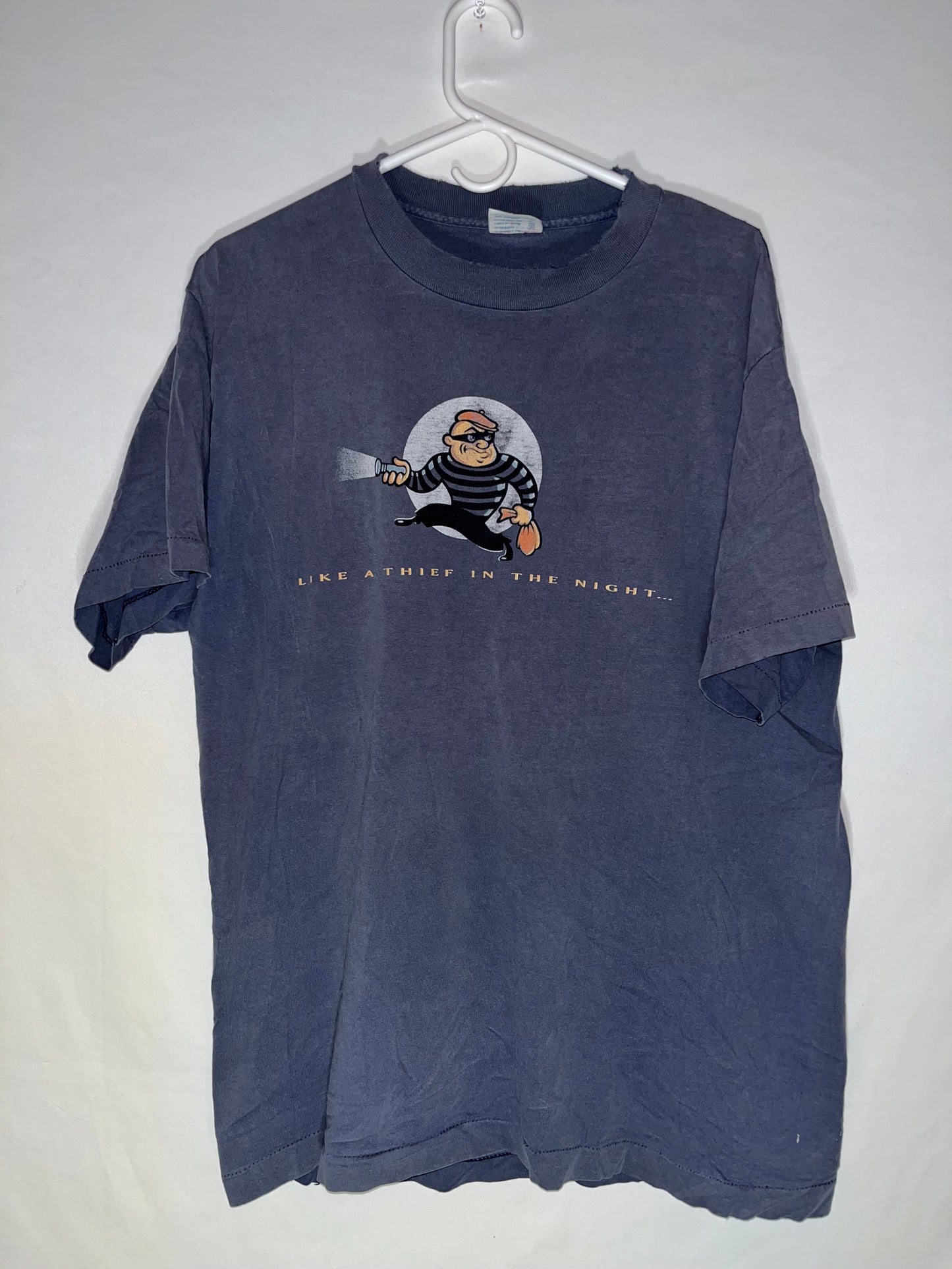 90's TeeJays Like a Thief Tshirt - Medium - 21.5” x 30”