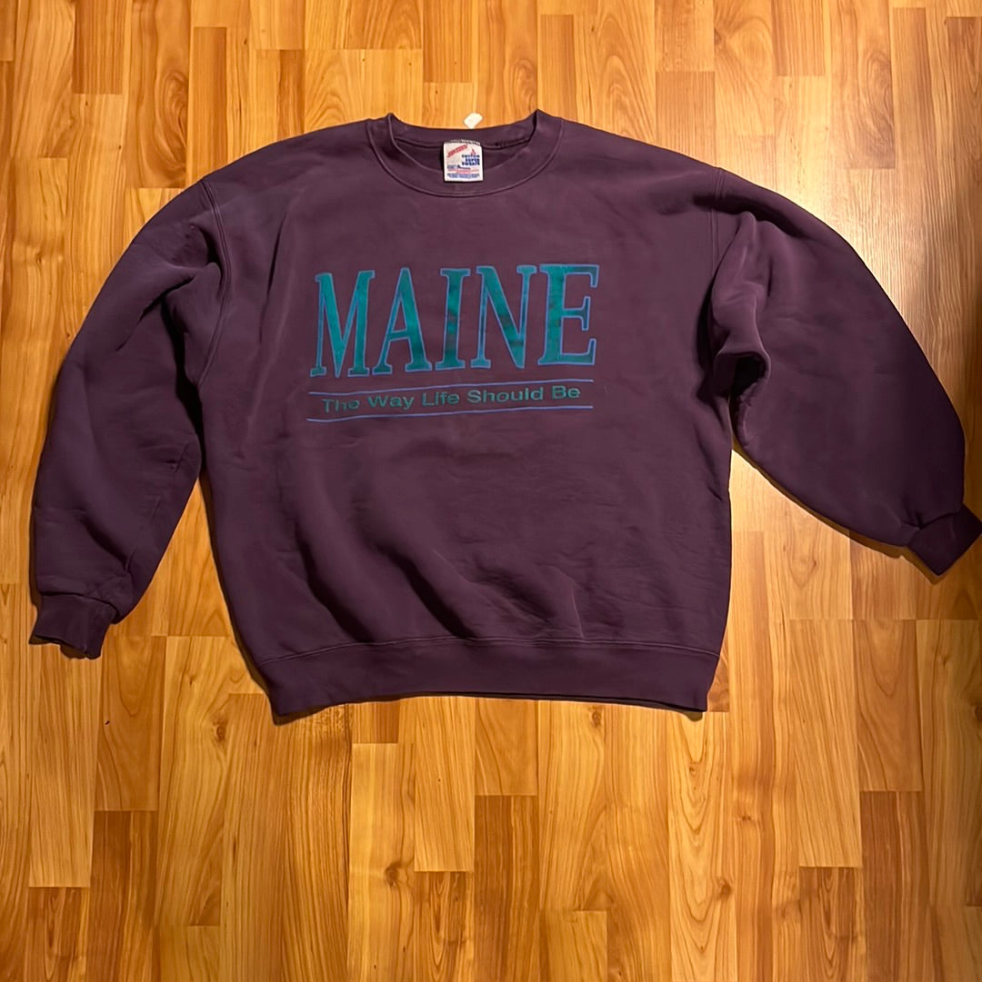 90's Jerzees Maine Crewneck - 22” x 25”