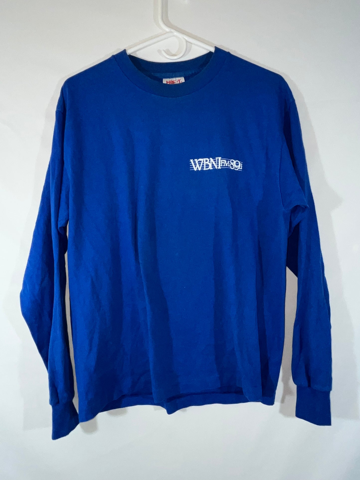 90's TeeJays Wbni FM Longsleeve Shirt - Small - 19” x 25”