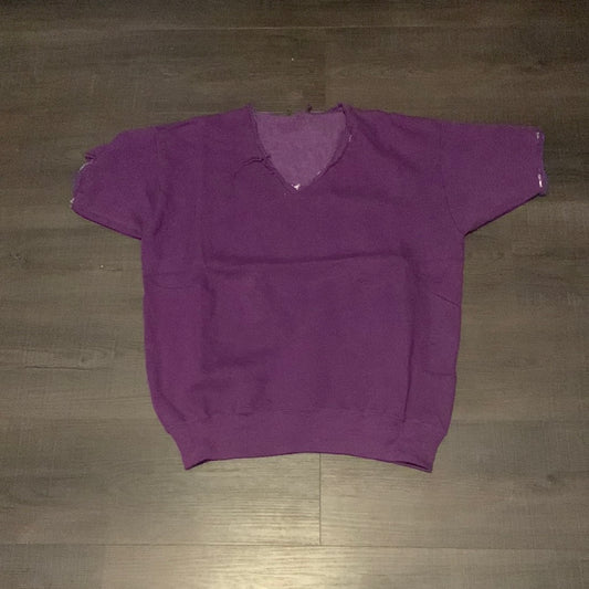 80's (?) Chopped Short Sleeve Sweatshirt - Medium - 20” x 24”