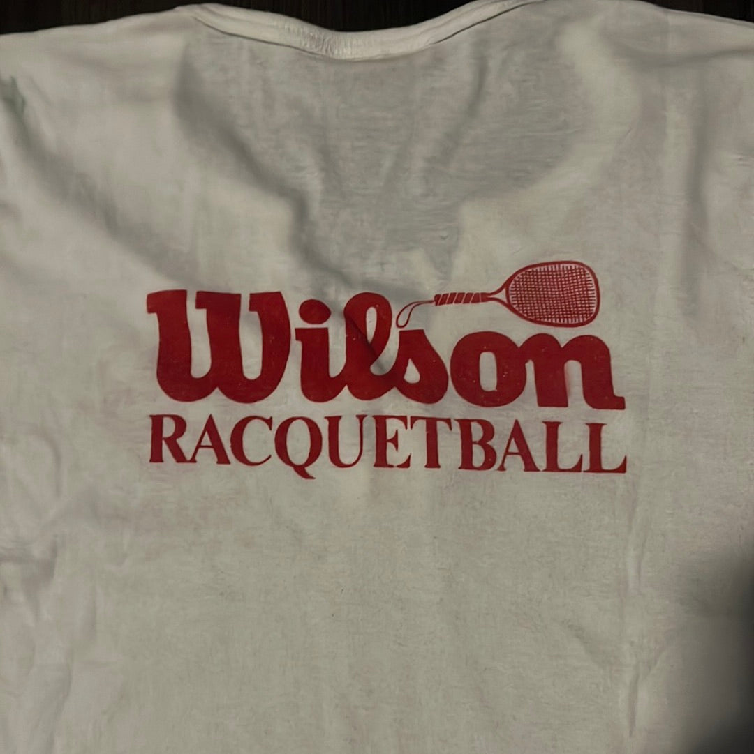 Camiseta de ráquetbol Wilson de los 80 - 14.5” x 20”