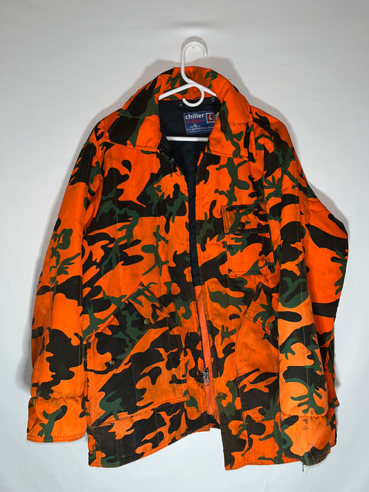 80's Camo Chiller Killer Coat - XLarge - 25” x 30.5”