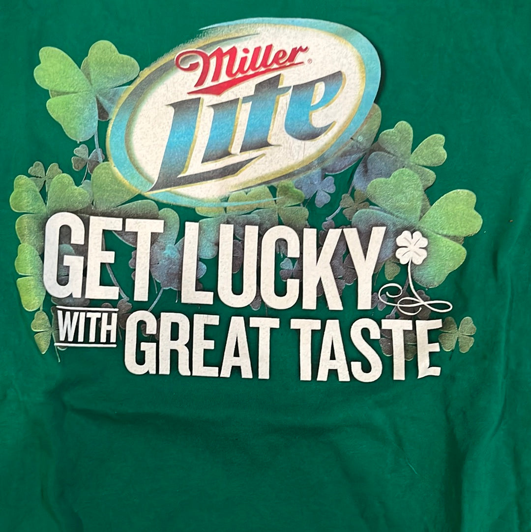 Miller Lite Lucky Leprechaun Tshirt - Small - 18.5” x 27”